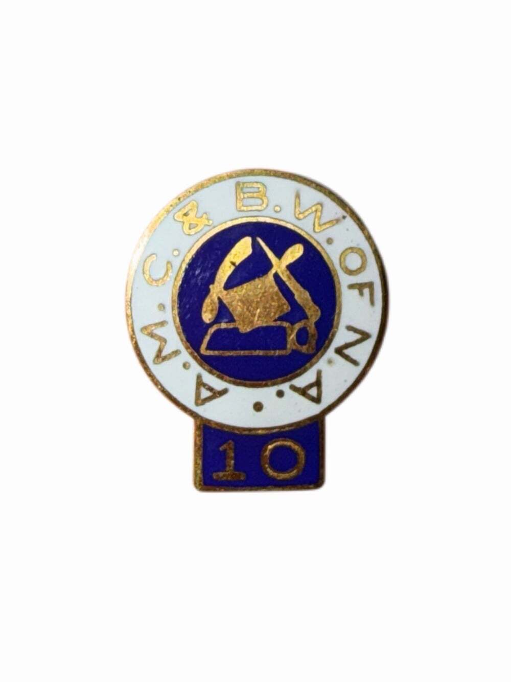 10k Gold Filled Vintage Prominent US Labor Union Lapel Pin
